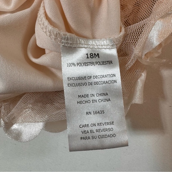 Nanette Baby Girl Dress Blush Champagne Pink Flowers 18M - Picture 2 of 9